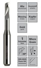 Micrograin Solid Carbide Single Flute End Mill