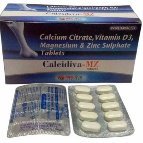 Calcivida-MZ Tablets, Packaging Type : Strips