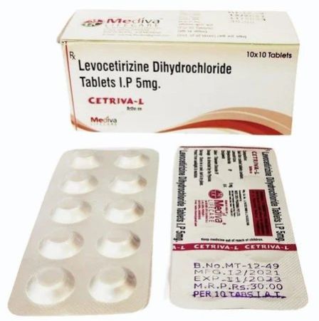 Cetriva-L Levocetirizine Dihydrochloride 5mg Tablets IP