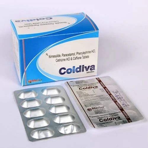 Nimesulide, Paracetamol, Phenylephrine HCL, Cetirizine HCL & Caffeine Tablets
