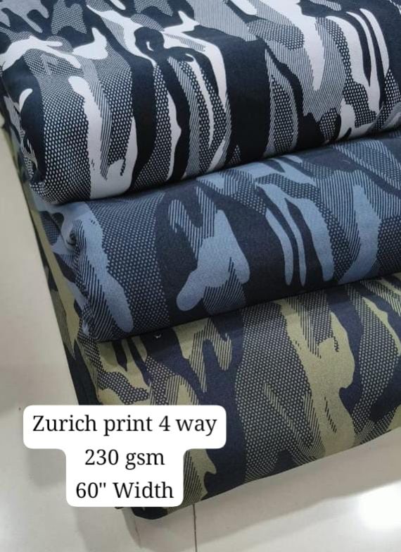 Zurich 4 Way Print - GSM 230 - Polyester Lycra Fabric