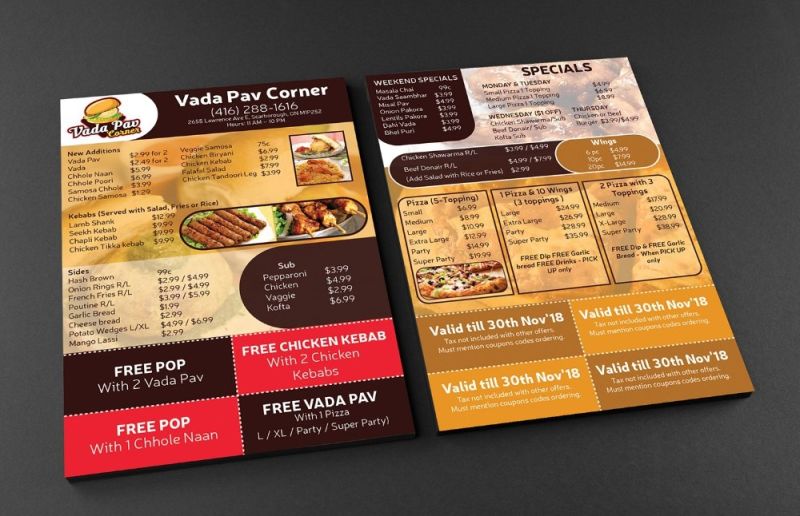 Bar and Beverage Menu Printing Service