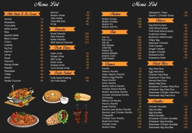 Laminated Table Menu Card Printing Service