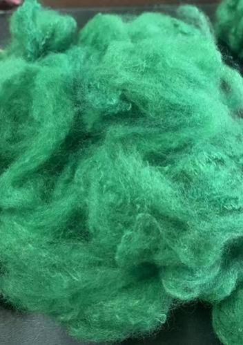 Recycled Polyester Staple Fiber, Color : Green