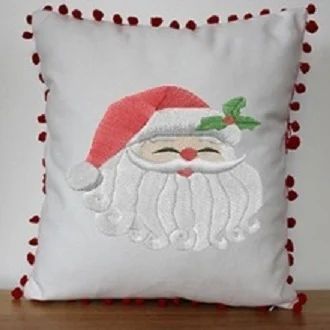santa red side home decor cushion