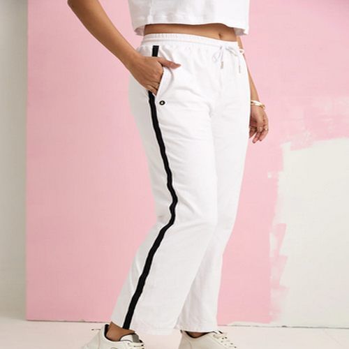 Plain Cotton Ladies White Lowers Beach Wear, Casual Wear