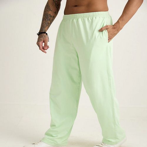 Plain Cotton Mens Green Lowers for Running, Gym