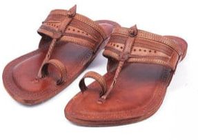 Leather Mens Vintage Brown Kolhapuri Slipper