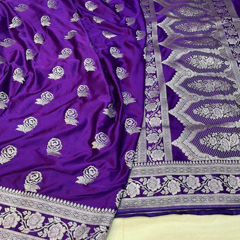 Mashru Silk Sarees New Rose Design