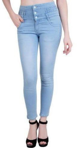 Ladies Skinny Denim Jeans Everyday Wear, Packaging Type : Blue