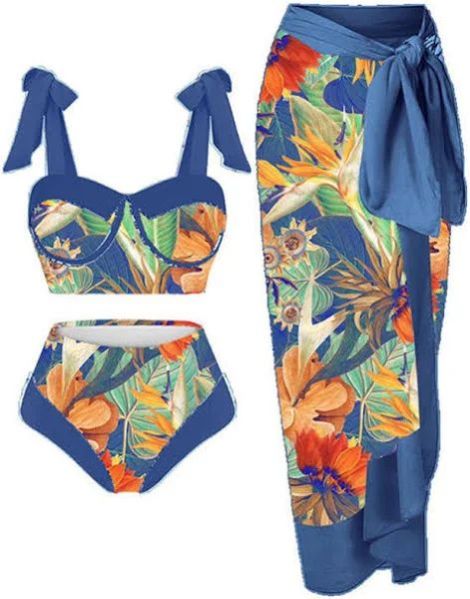 Womens Bikin Three Piece Swimwear