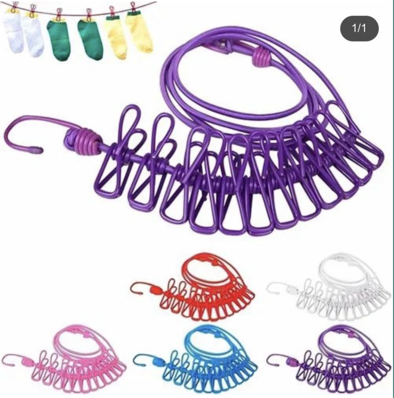 Nylon Multicolor Cloth Drying Rope, 10 M, 5 Mm