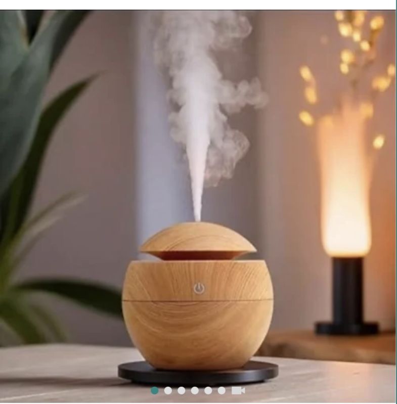 Round Wooden Humidifier Cool Mist Air Diffuser