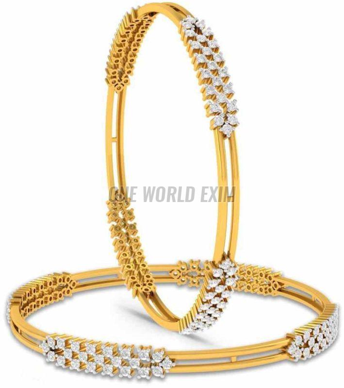 18 Carat Diamond Gold Bangles