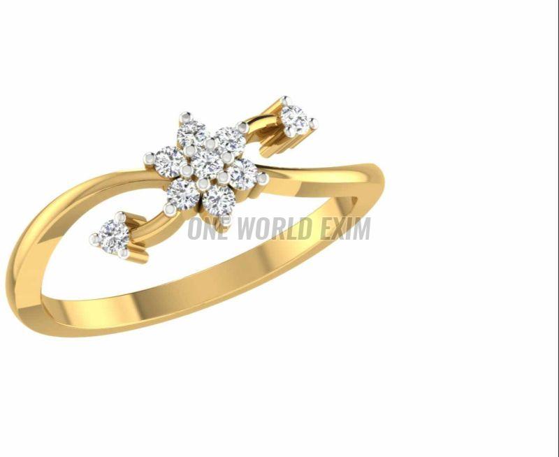 18 Carat Round Real Diamond Gold Rings