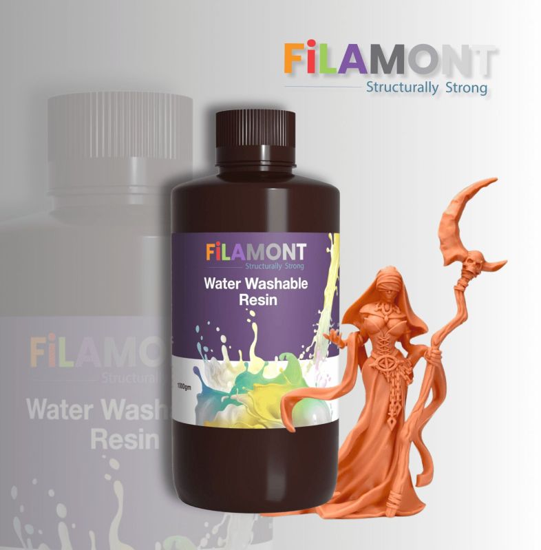 Filamont Water Washable 3D Printer Resin (Orange Red)