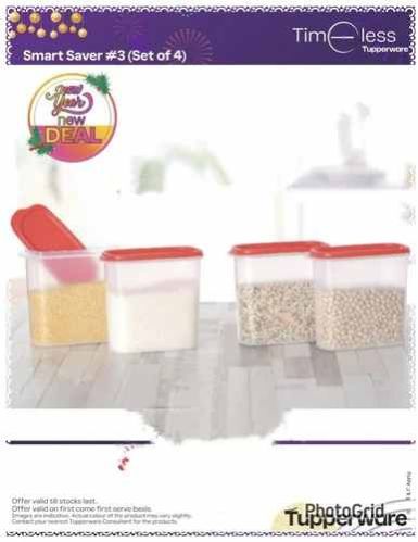 1.5L Tupperware Plastic Storage Containers