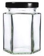 200 Ml Hexa Glass Jar