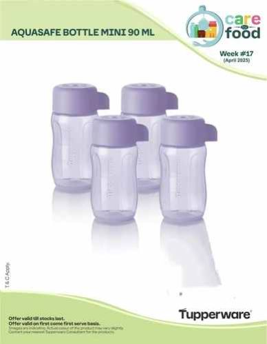 90ml Tupperware Aquasafe Mini Bottles