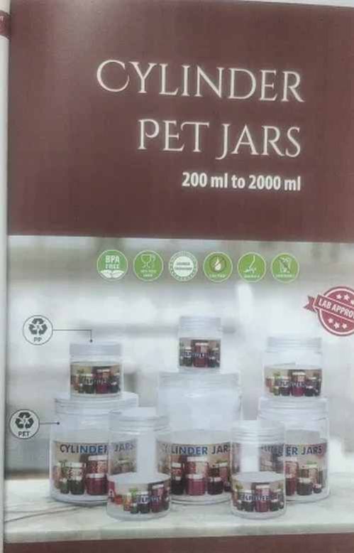 Cylindrical PET Jars