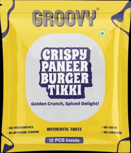 groovy frozen crispy paneer burger tikki