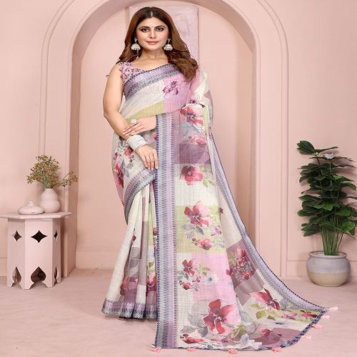 Roman Silk Saree S-36 M-38 L-40 XL-42