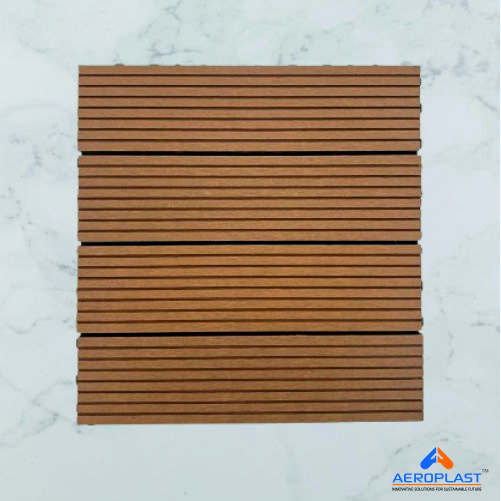 Polished WPC Decking 300mm x 300mm, Packaging Type : Brown, Teak
