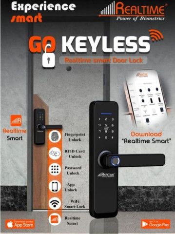 Zinc Alloy Realtime A9 Smart Door Lock, Packaging Type : Carton Box