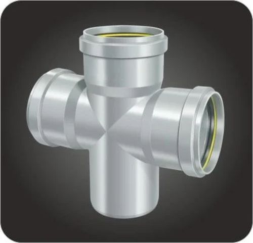 Ozil Polished PVC SWR Double Tee, Color : Grey