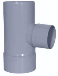 Ashirvad Polished PVC SWR Plain Reducing Tee, Color : Grey