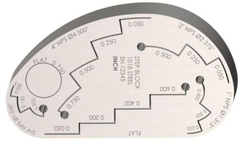 Wcvd Thickness Calibration Block (Wide Coverage Multiple Diameter)