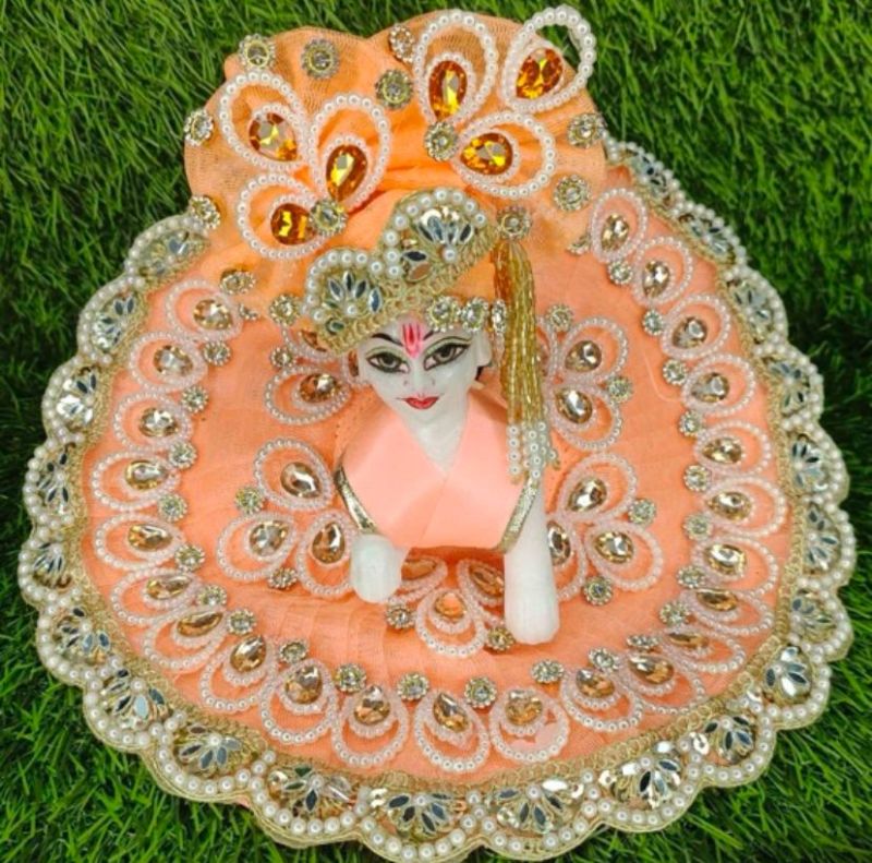 Laddu Gopal Fancy Embroidery Dress With Pagdi