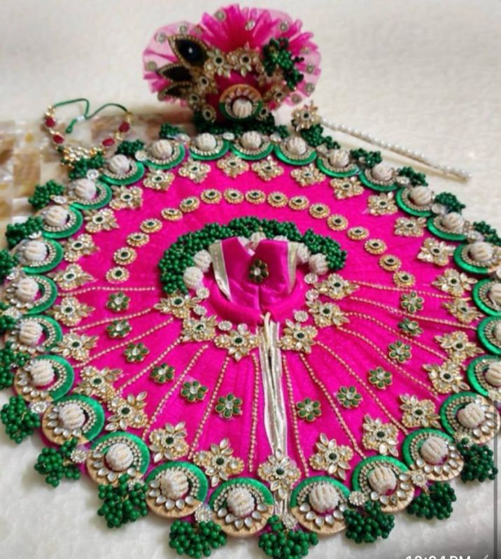 Laddu Gopal Heavy Embroidery Dress With Pagdi