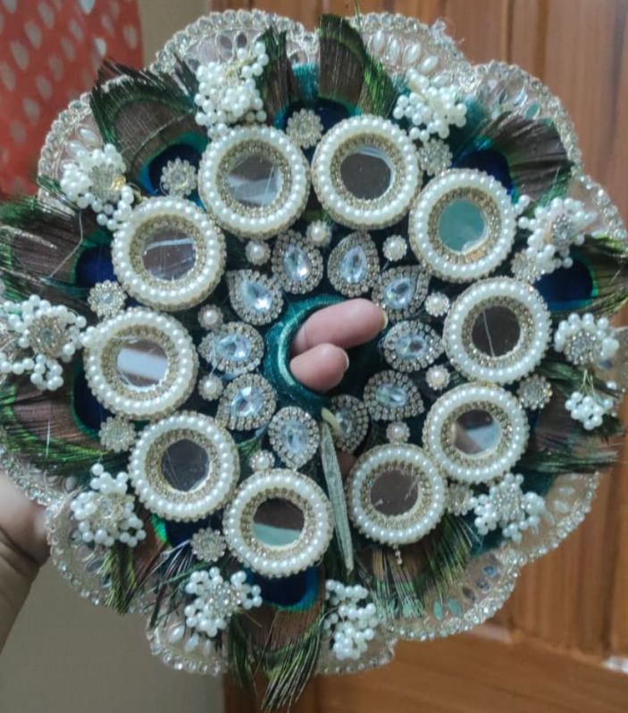 Laddu Gopal Morpankh Stone Work Dress