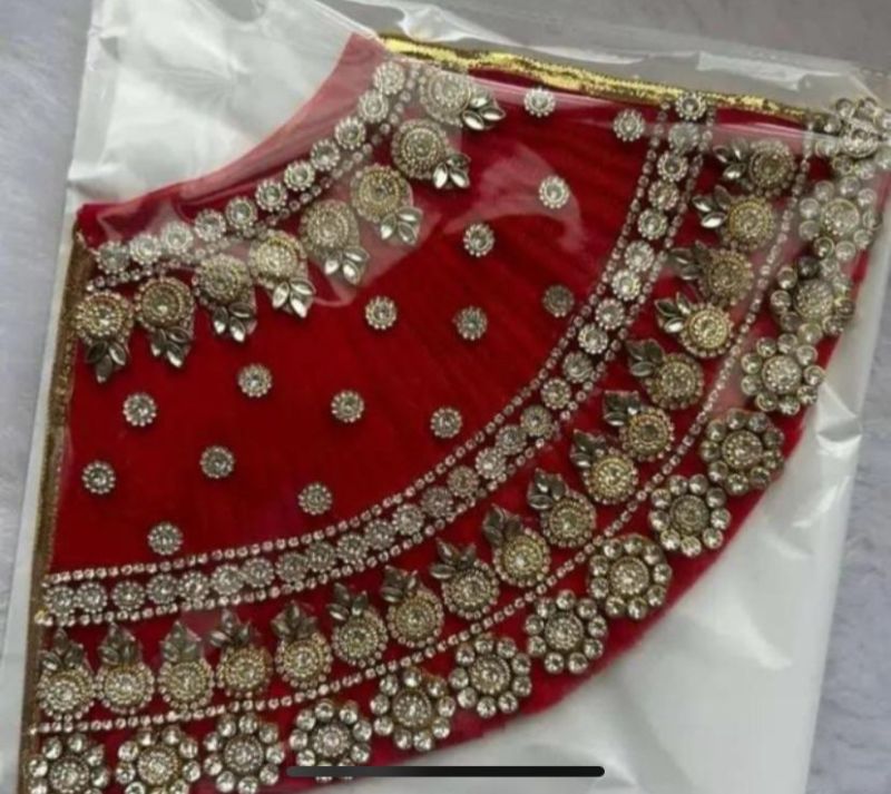 Maroon Heavy Stone Work Mata Rani Dress