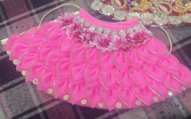 Pink Net Fabric Mata Rani Dress