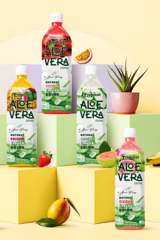 Aloe Vera Juice with Pulp Mixed Juice Packing 500ml Bottle