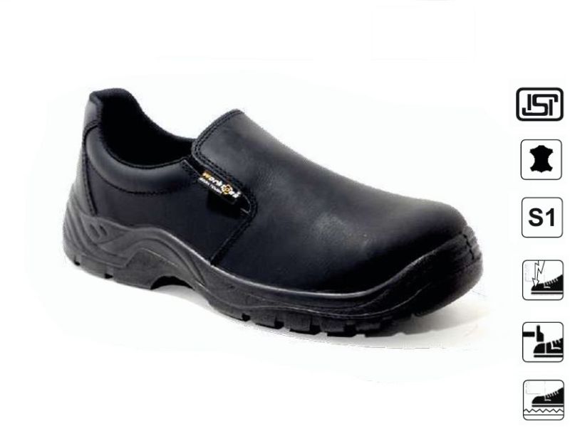 Worktoes Armin Black Nubuck Leather Fiber Toe Safety Shoe