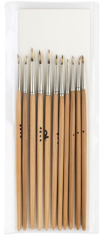 Miniature Curved Brush Set OF 12 Pcs
