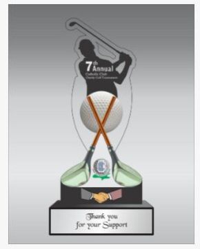 Acrylic Golf Trophy