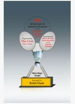Acrylic Trophies Badminton