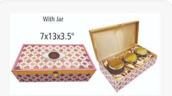 Decorated Dry Fruits Box with 3 Jar