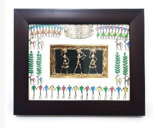 Handcrafted Tribal Dance Pattachitra Frame