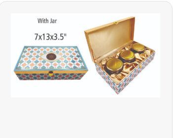 Wooden Premium 3 Jar Dry Fruits Box