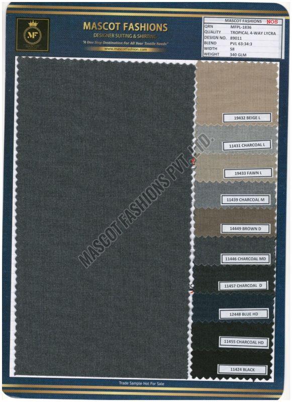 4 Way Lycra Suiting Fabric