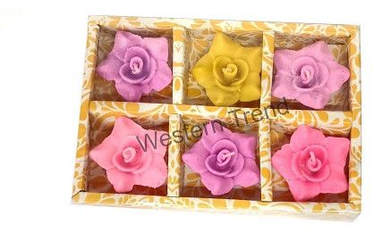 Multi Flower Shape Wax Floating T Light Candles