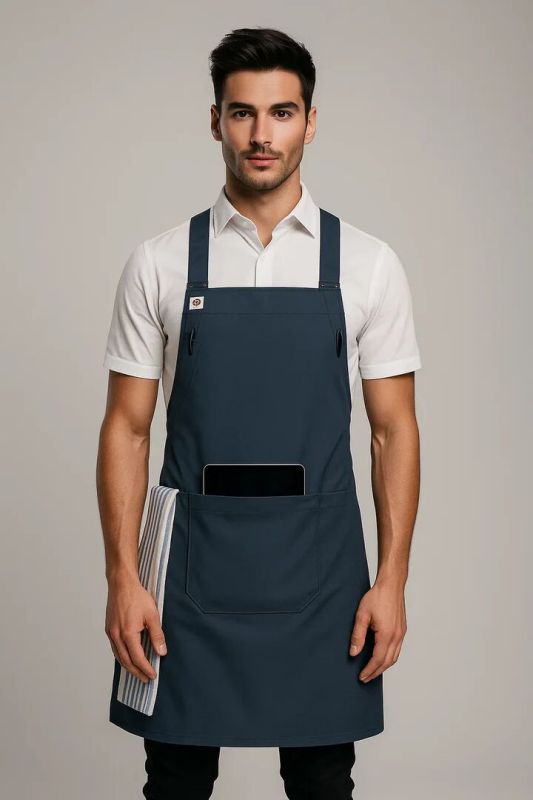 Shana Crossover Fixed Bluish Grey Dual Strap Apron