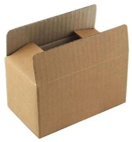 Plain Rectangle Corrugated Packaging Box, Color : Brown