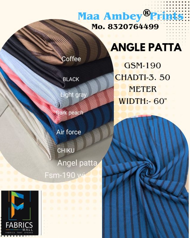 Angle Patta Polyester Lycra Fabrics
