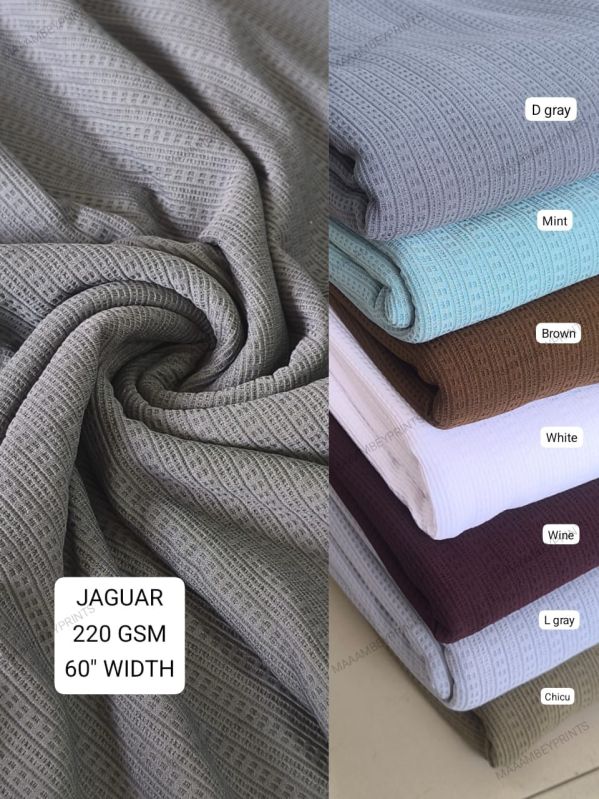 Jaguar Polyester Lycra Fabric